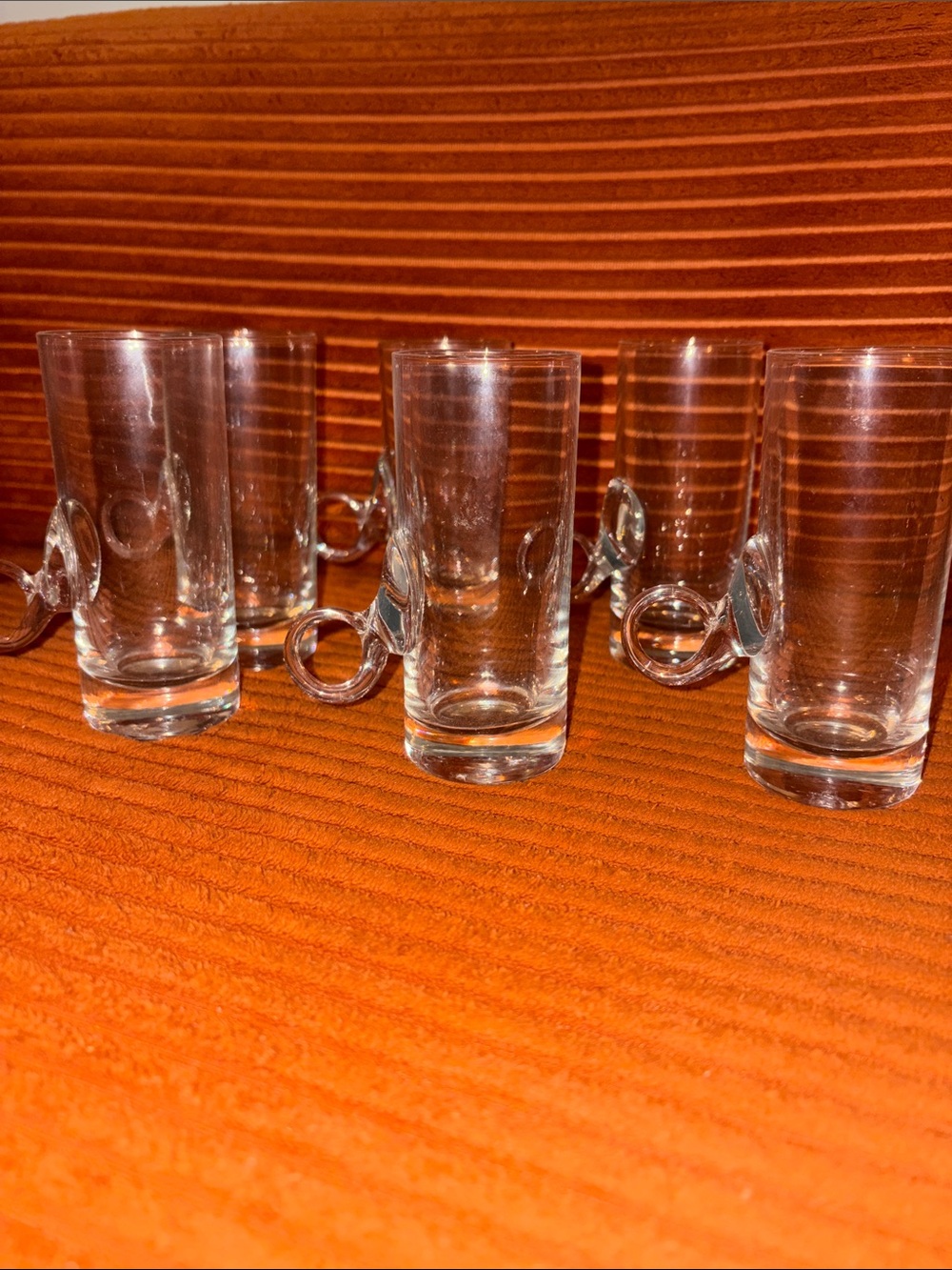 6 1970s Vintage Lenox Irish Cordial/Coffee Glasses